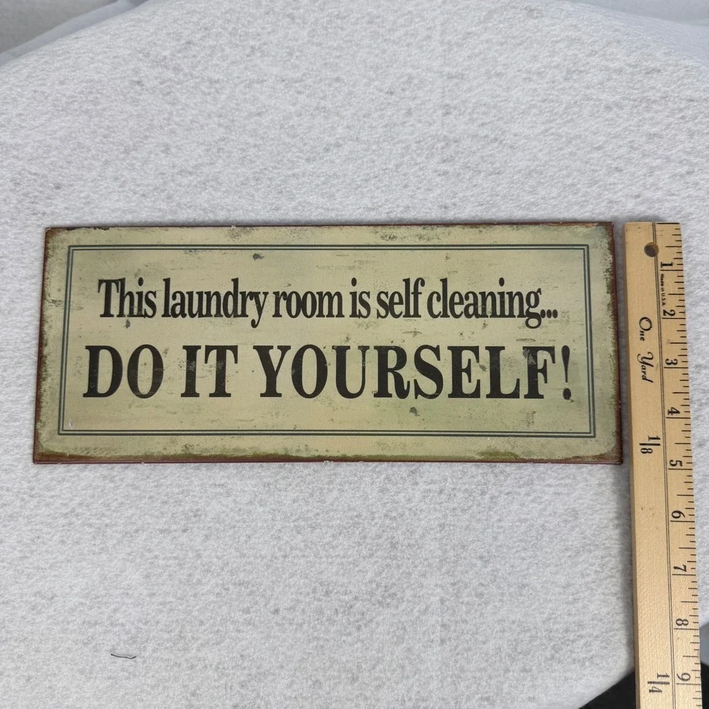 Funny Laundry Room‎ Sign Do It Yourself Home Decor Rustic Farmhouse Wall Art